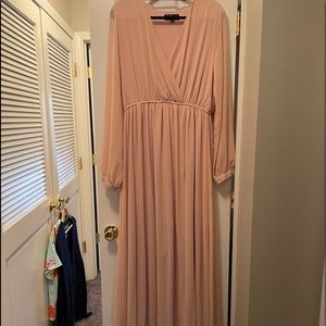 LuLu’s Blush Long Sleeve Dress
